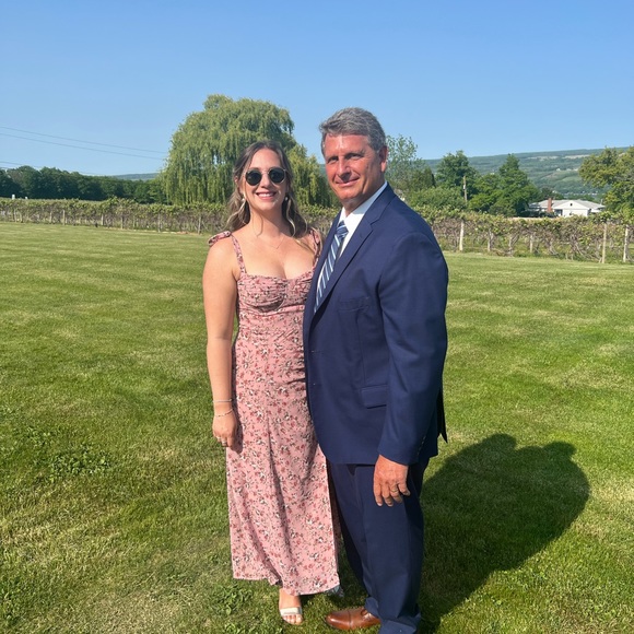 ASTR The Label MILKMAID TIE STRAP FLORAL MIDI DRESS Size M - Picture 8 of 9